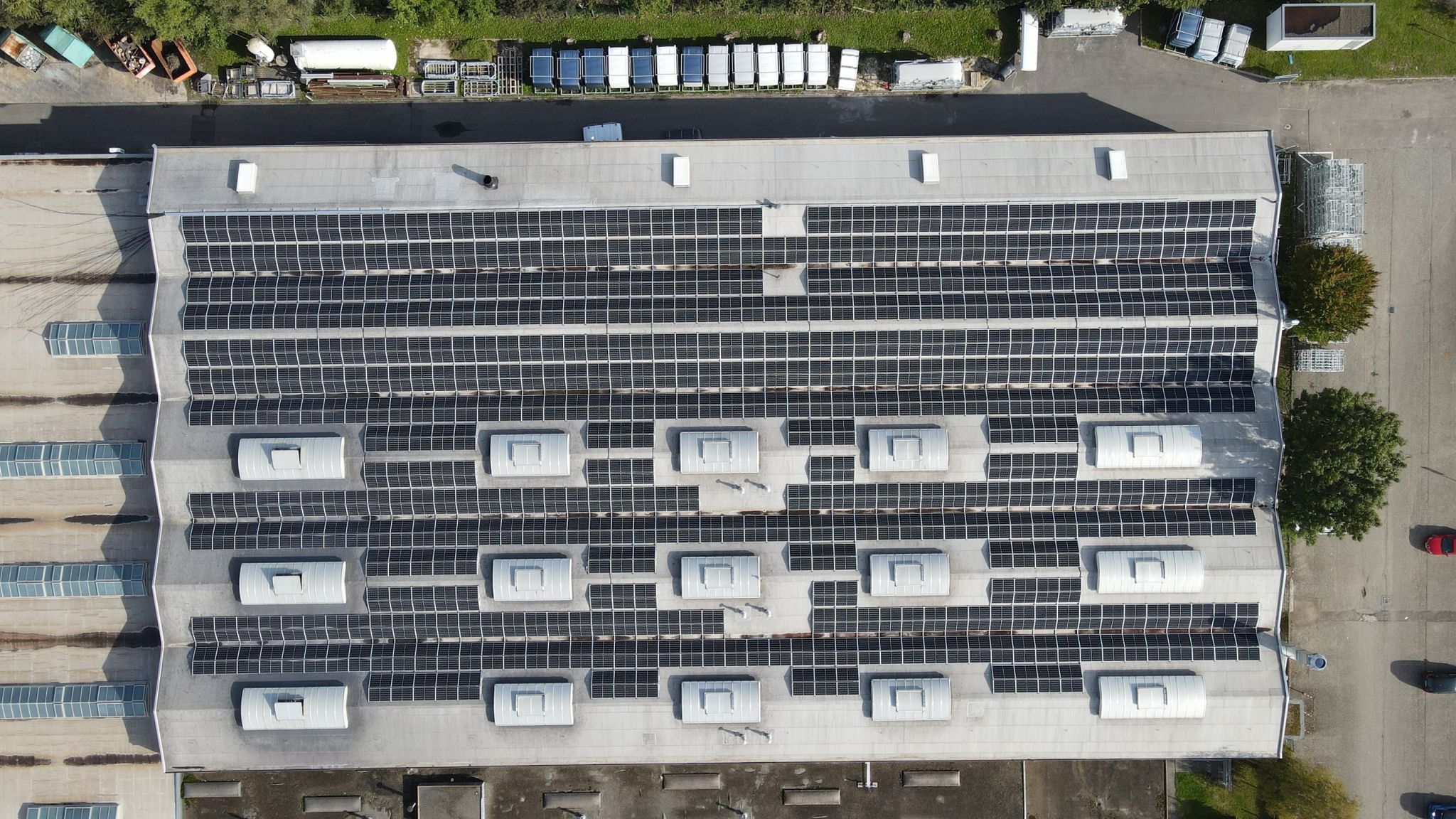 Die zweite Solaranlage – mit einer Leistung von 447,64 kWp – am Standort Königsbronn